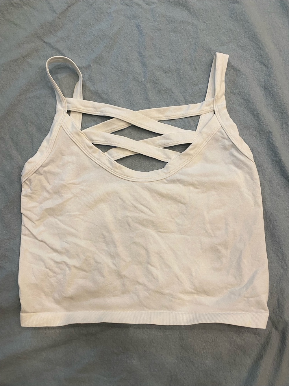 Daytrip White Criss Cross Bralette M/L